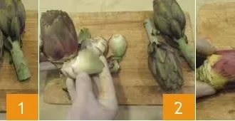 Салат из свежих артишоков шаг 1