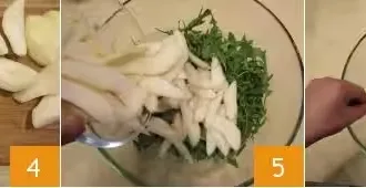 Салат из рукколы, груши, пармезана и грецких орехов шаг 2