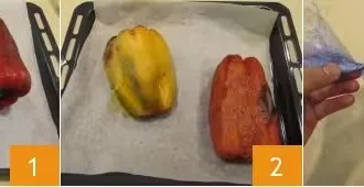 Салат с тунцом, моцареллой и перцем шаг 1