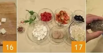 Салат с тунцом, моцареллой и перцем шаг 6