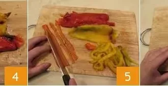 Салат с тунцом, моцареллой и перцем шаг 2